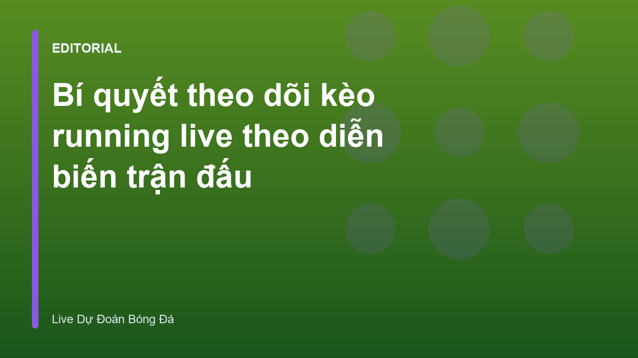 Theo dõi kèo running live trên màn hình máy tính