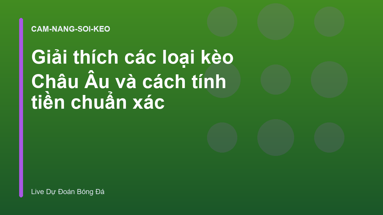 Read more about the article Giải thích các loại kèo Châu Âu và cách tính tiền chuẩn xác