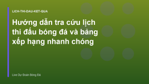Read more about the article Hướng dẫn tra cứu lịch thi đấu bóng đá và bảng xếp hạng nhanh chóng