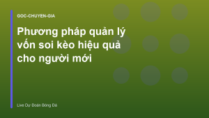 Read more about the article Phương pháp quản lý vốn soi kèo hiệu quả cho người mới
