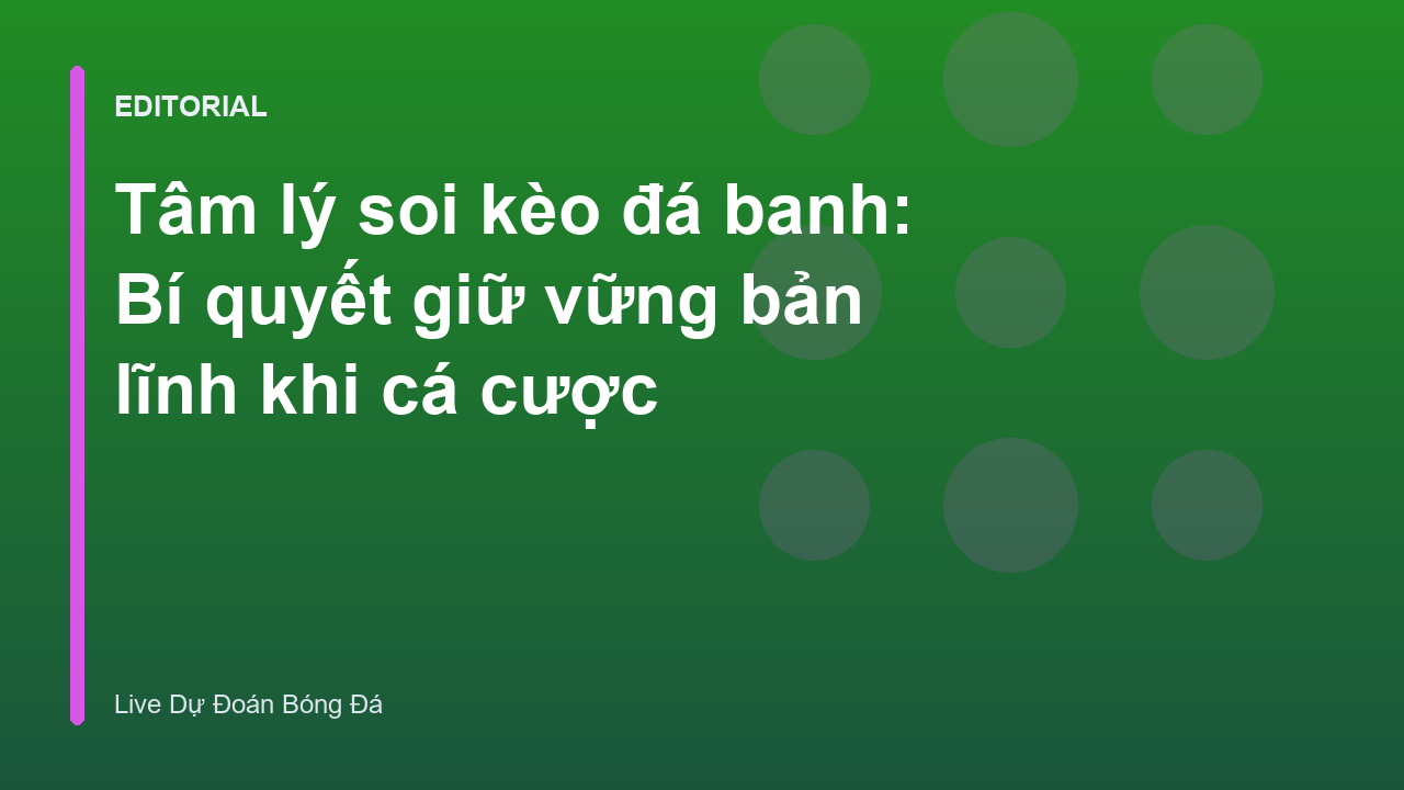 Người chơi bóng đá đang phân tích kèo với tâm lý vững vàng
